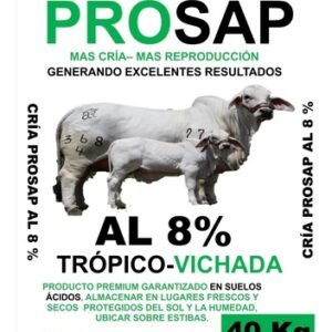 PROSAP AL 8% — Sal Mineralizada y Proteinada para Cría — 40 kg